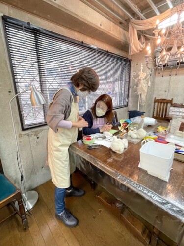 くーなん 田中 佐枝先生 テディベア手作り教室　